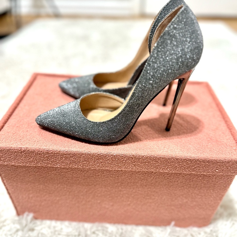 Charlotte Russe Glittering Silver Heels
